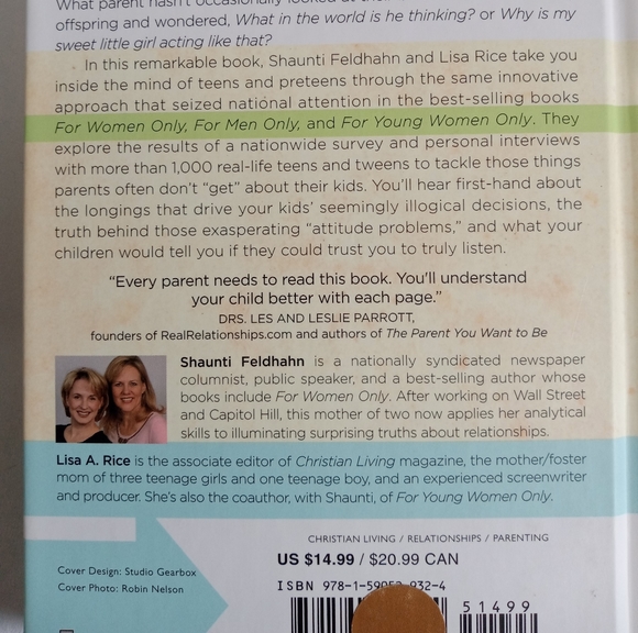 " For Parents Only " Book Parenting Teenagers Faith Based Christian Hardcover - Picture 8 of 8